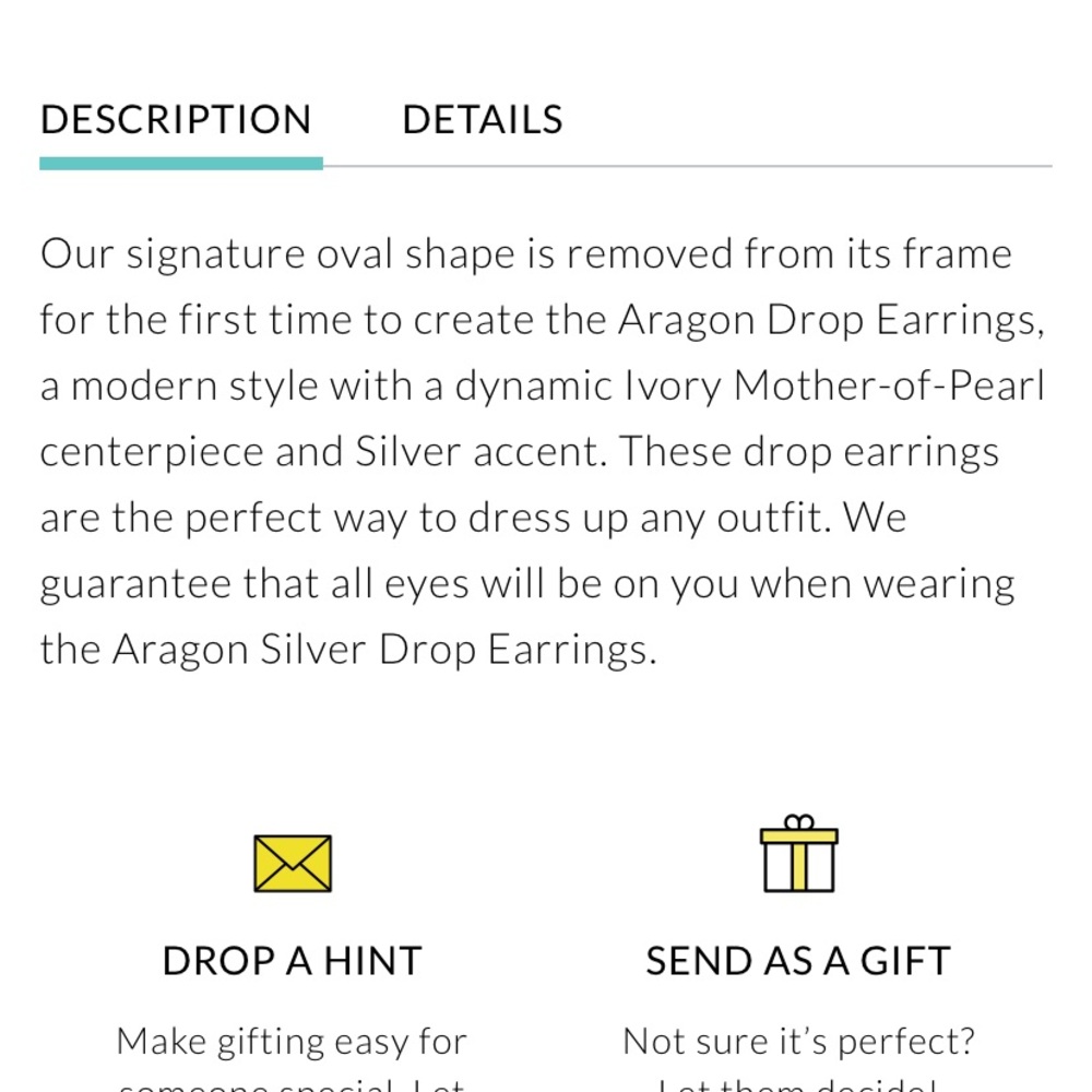 Kendra Scott Aragon silver drop earrings in ivory - Picture 8 of 9